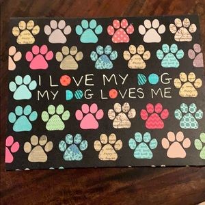I love my dog and my dog loves me wall art canvas